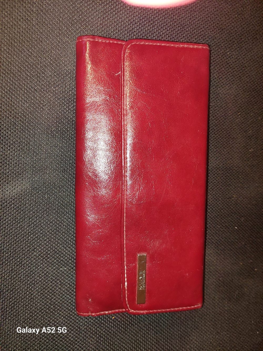 Kenneth Cole Reaction Red Leather Fold-Over Wallet